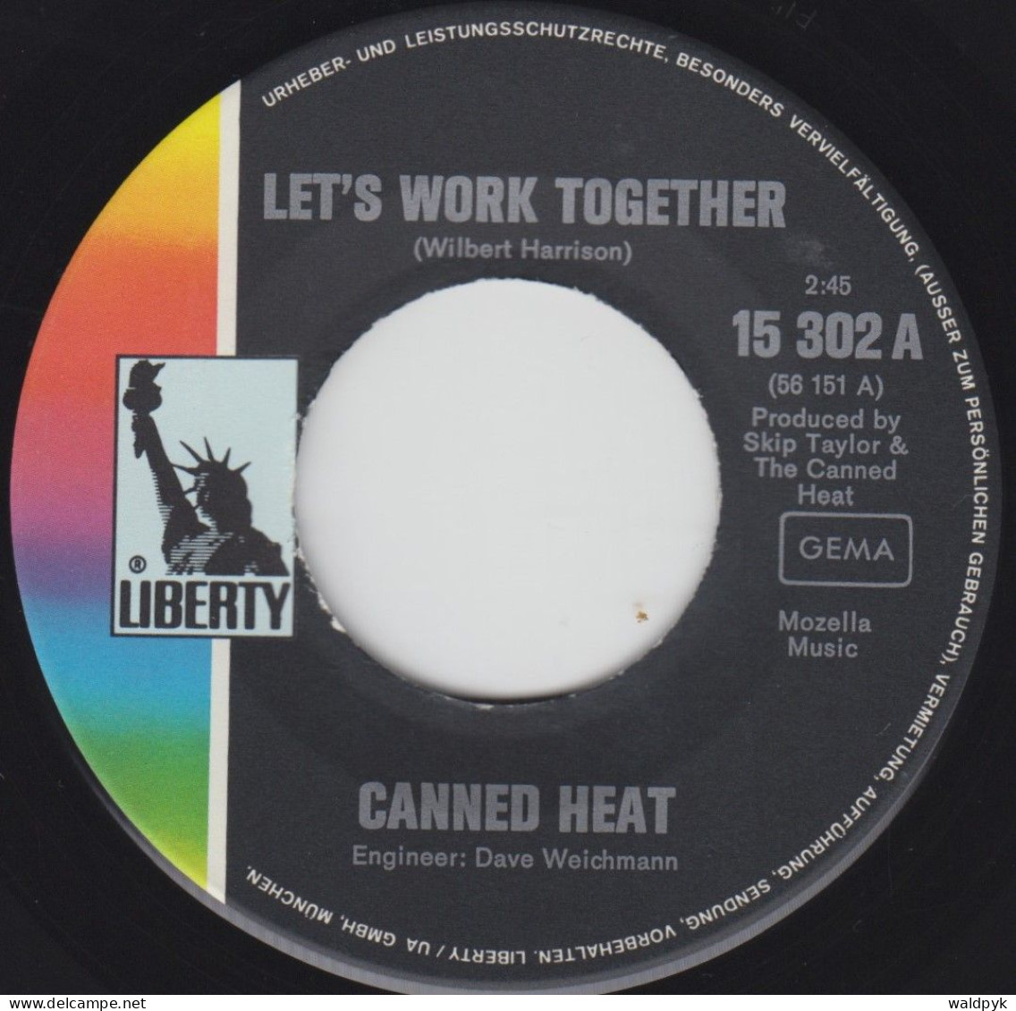 CANNED HEAT - Let's Work Together - Otros - Canción Inglesa