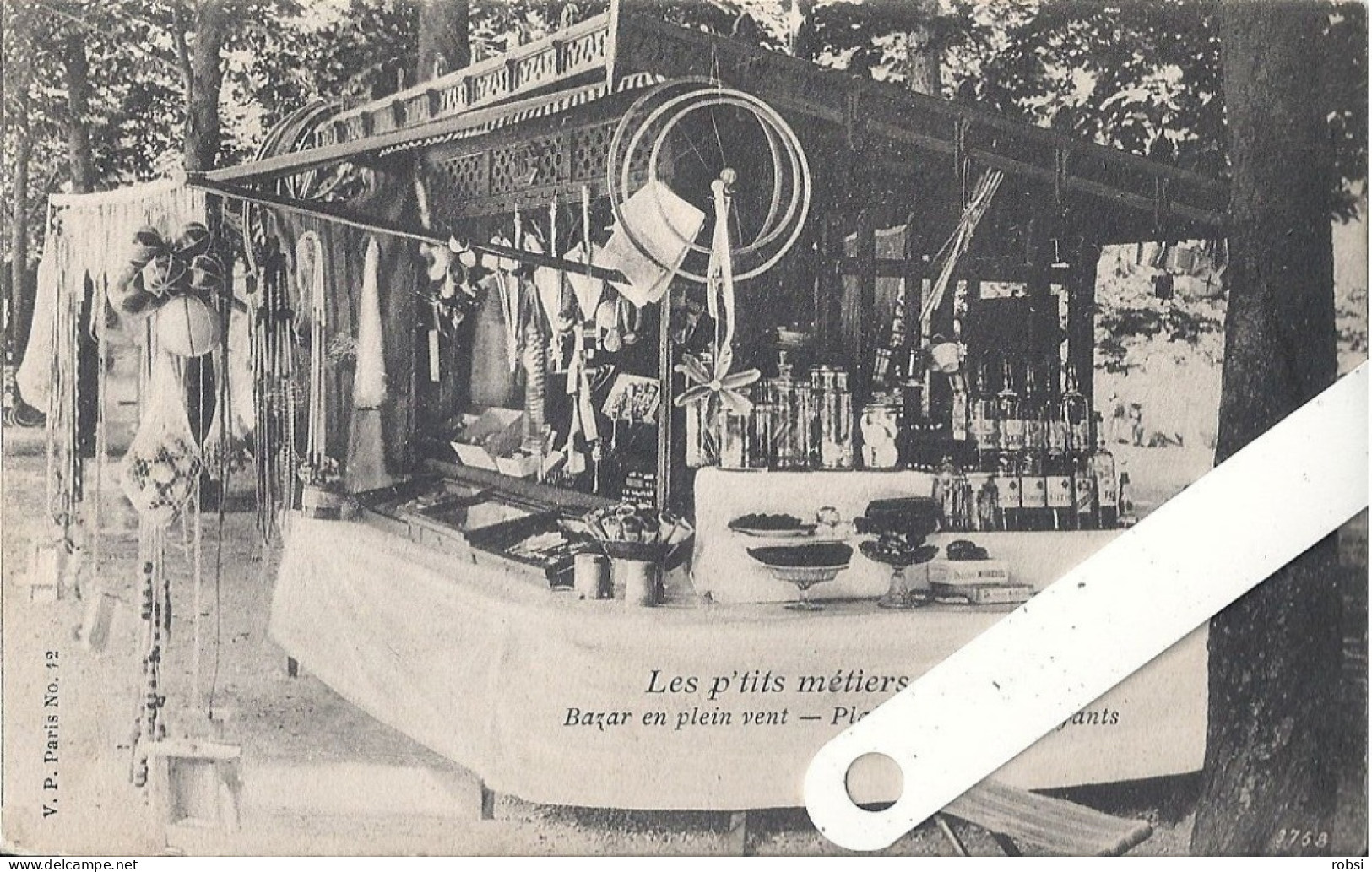 75 Paris, Les P'tits Métiers (Atget), V.P. N°12, Bazar En Plein Vent, D5122 - Straßenhandel Und Kleingewerbe