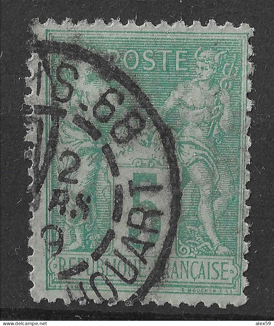 Lot N°15 N°75, Oblitéré Cachet à Date PARIS.68 Bd ROCHECHOUART - 1876-1898 Sage (Type II)