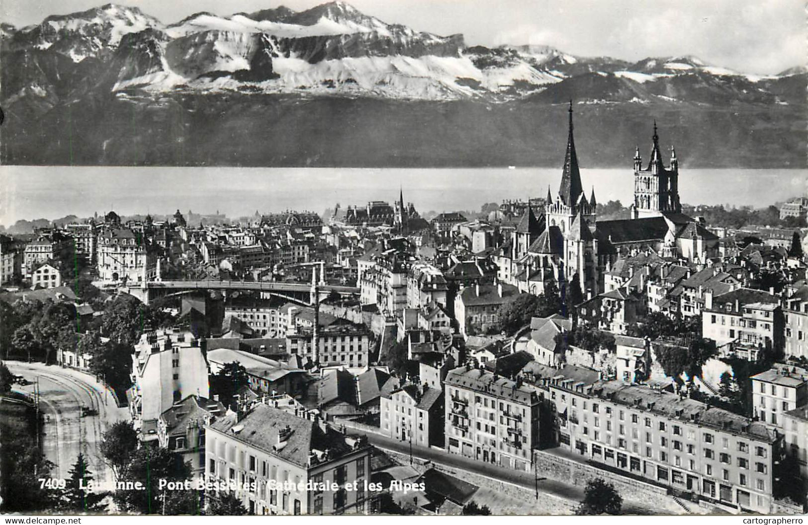 Postcard Switzerland Lausanne Pont Bessteres Alpes - Sonstige & Ohne Zuordnung