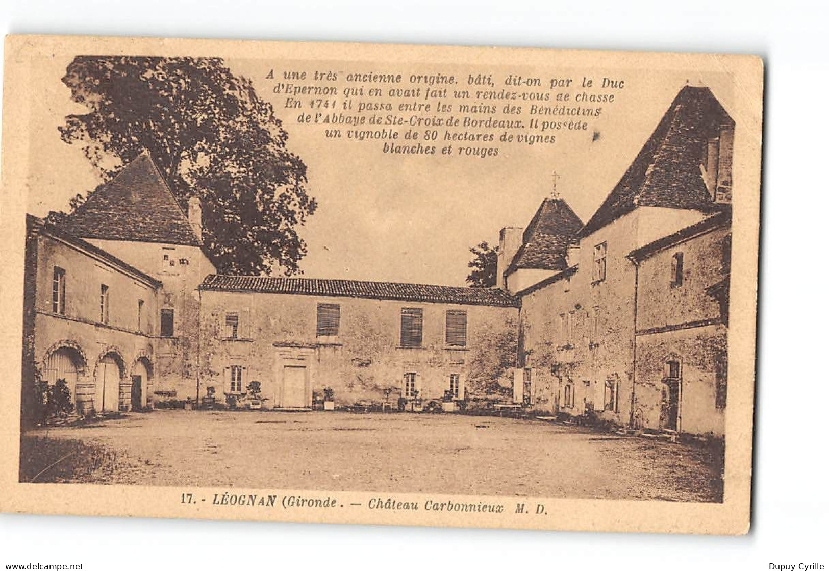 LEOGNAN - Château Carbonnieux - Très Bon état - Sonstige & Ohne Zuordnung