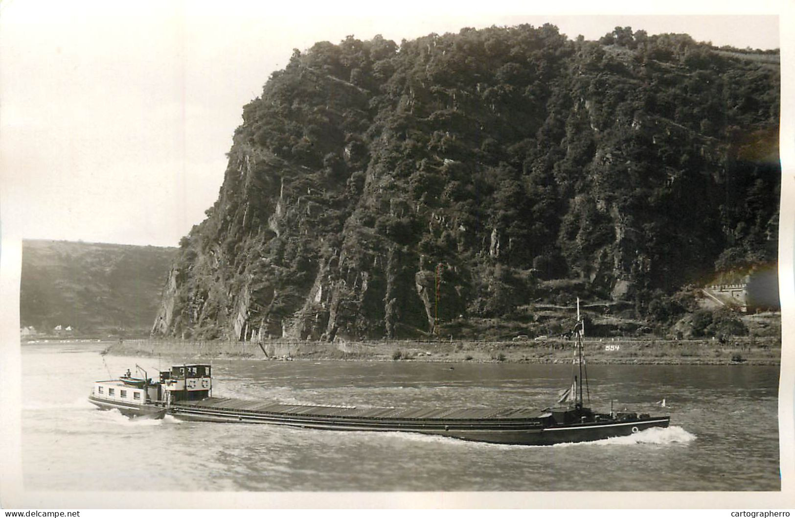 Postcard Switzerland River Barge - Sonstige & Ohne Zuordnung