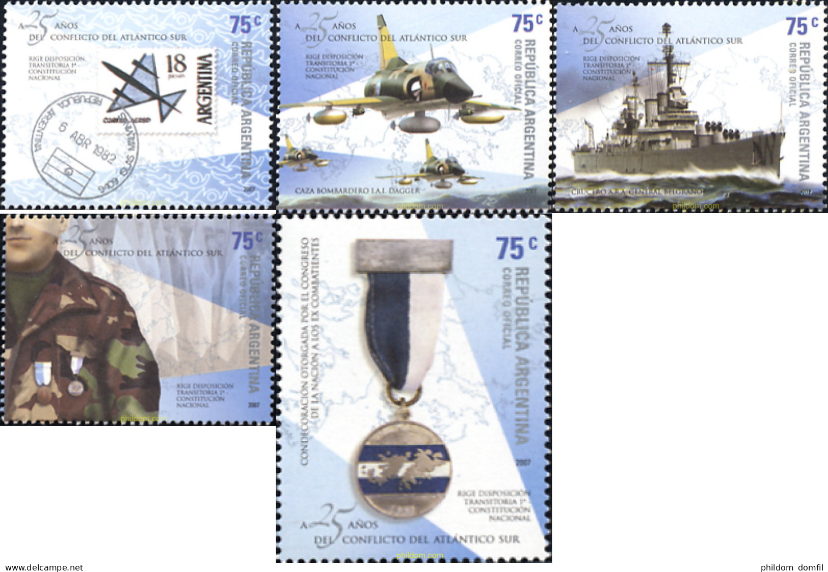 228654 MNH ARGENTINA 2007 25 AÑOS DE LA GUERRA DEL ATLANTICO DEL SUR - Unused Stamps