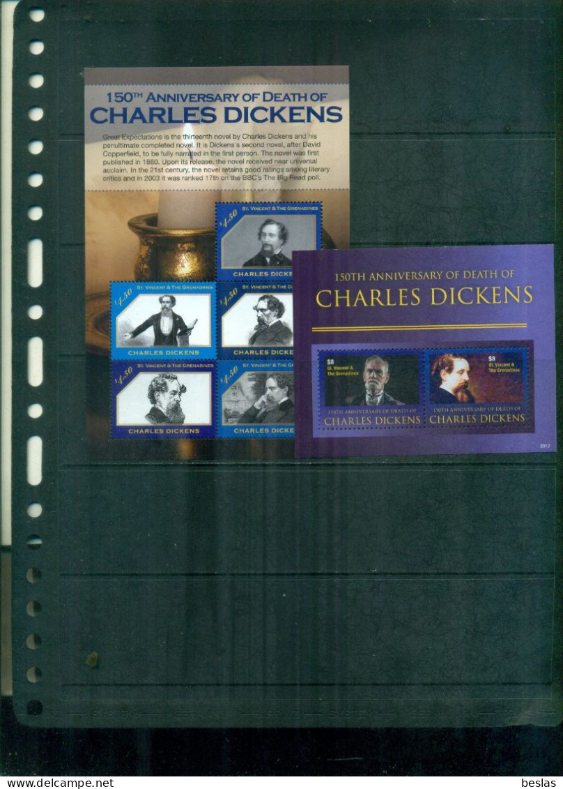 S.VINCENT 150 C.DICKENS 5 VAL + BF NEUFS A PARTIR DE 6,50  EUROS - St.Vincent Und Die Grenadinen