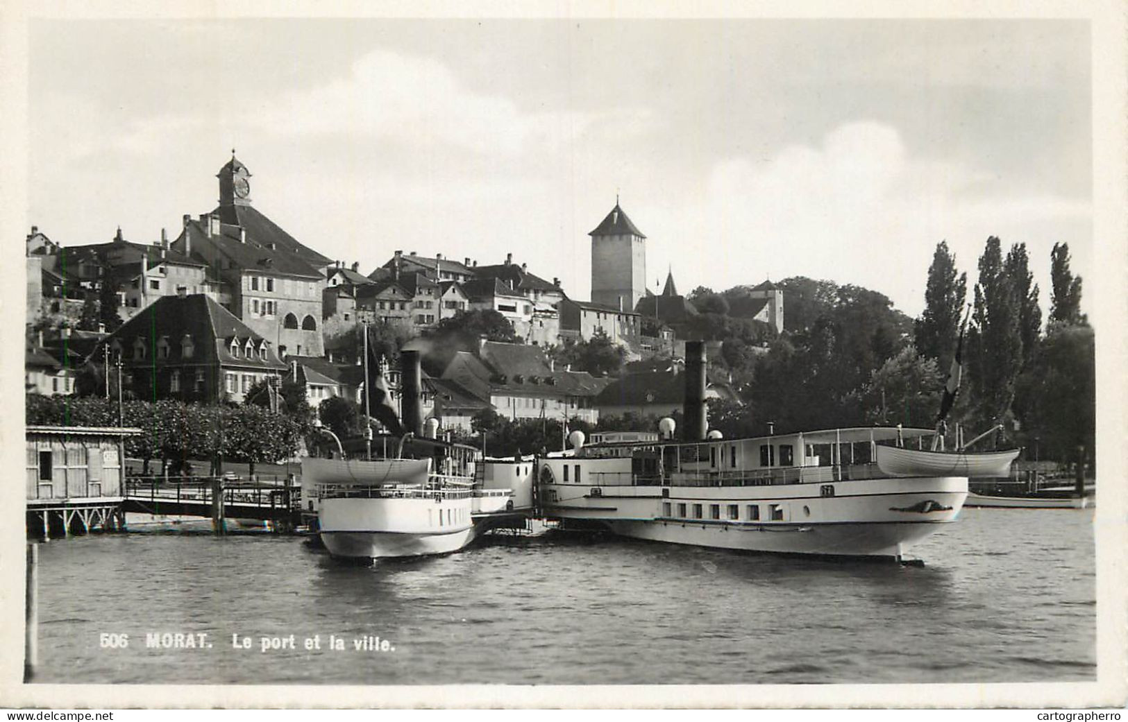 Postcard Switzerland Morat Harbour Paddle Cruiser - Sonstige & Ohne Zuordnung