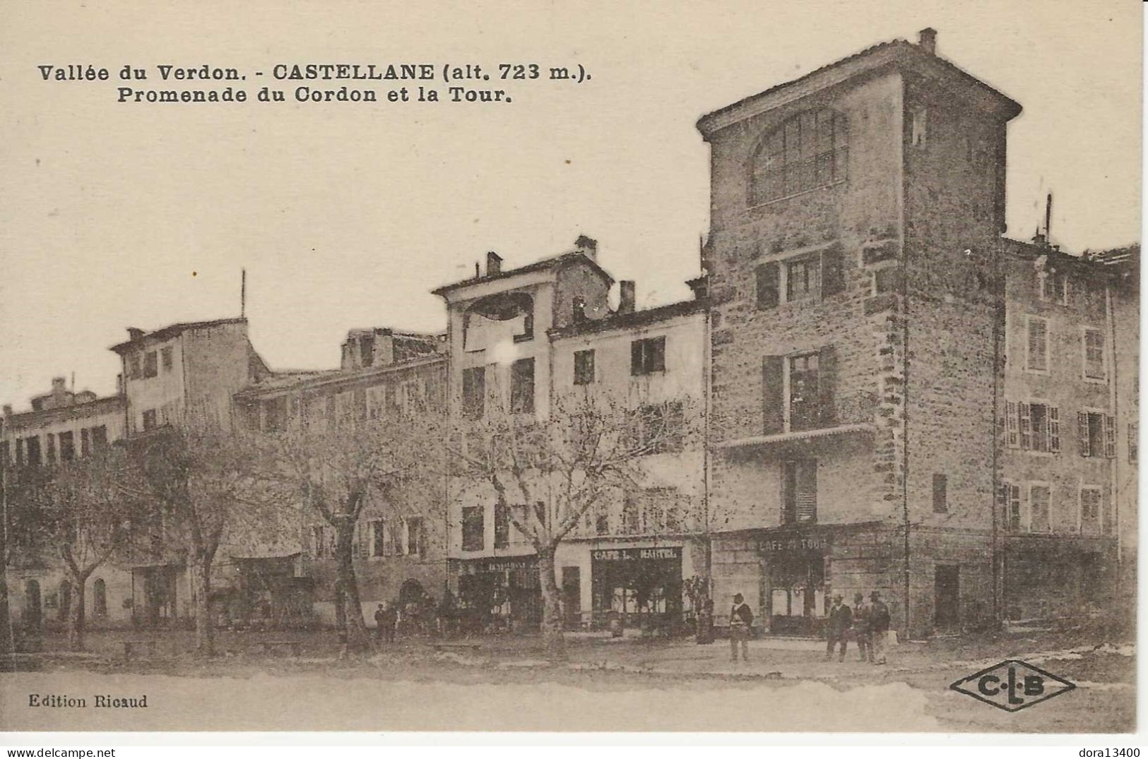 CPA04- CASTELLANE- Promenade Du Cordon Et La Tour - Castellane