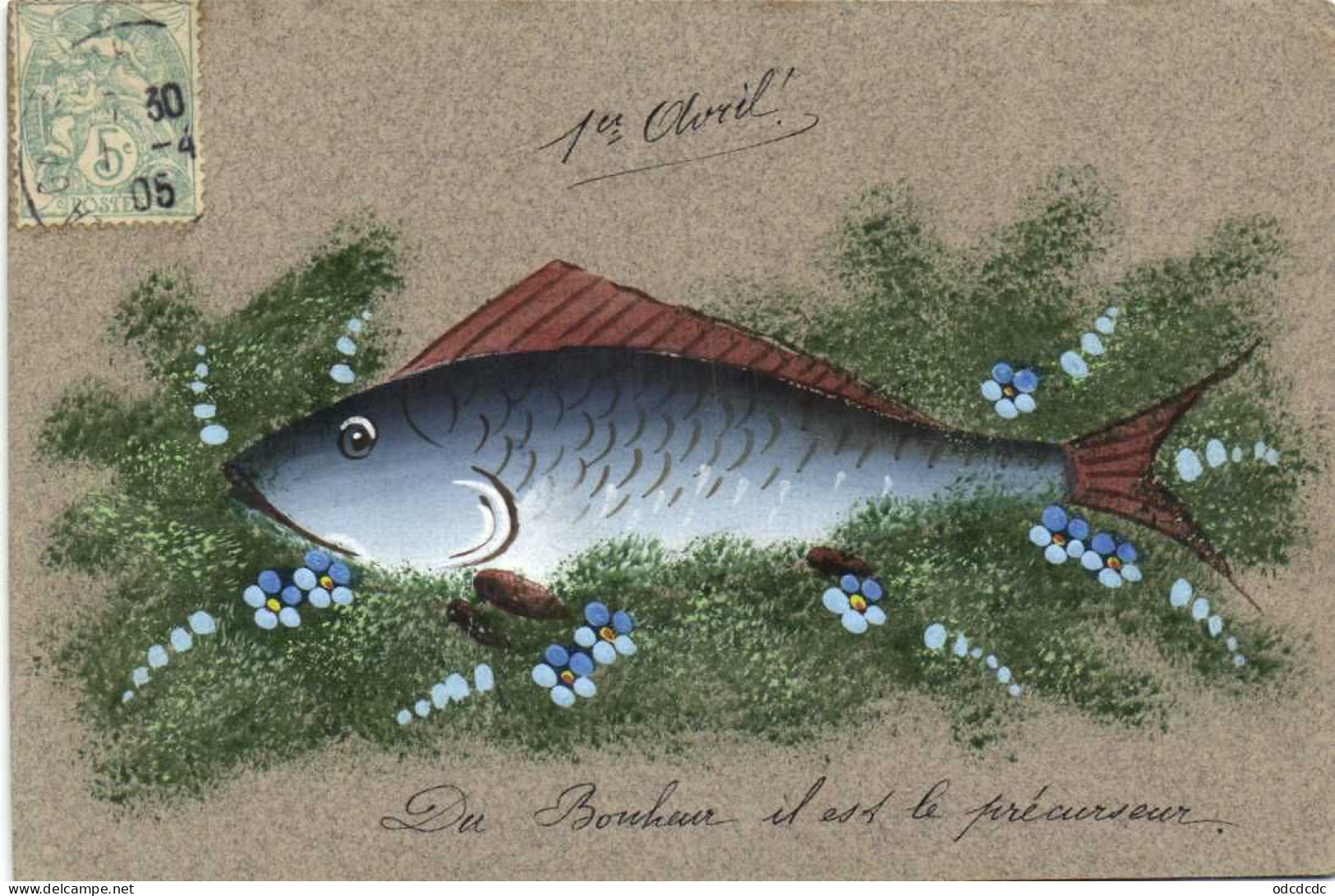 Illustrateur 1er Avril Poisson Fleurs Feuillage Du Bonheur Il Est Précurseur  Pionnière   RV - 1er Avril - Poisson D'avril