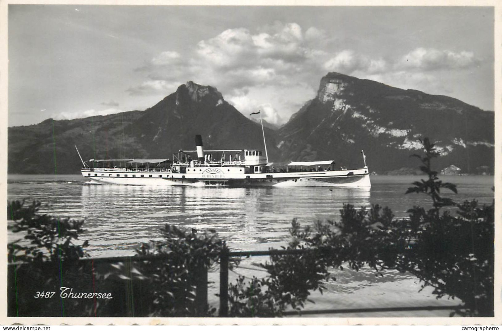 Postcard Switzerland Thunersee Paddle Cruiser - Autres & Non Classés