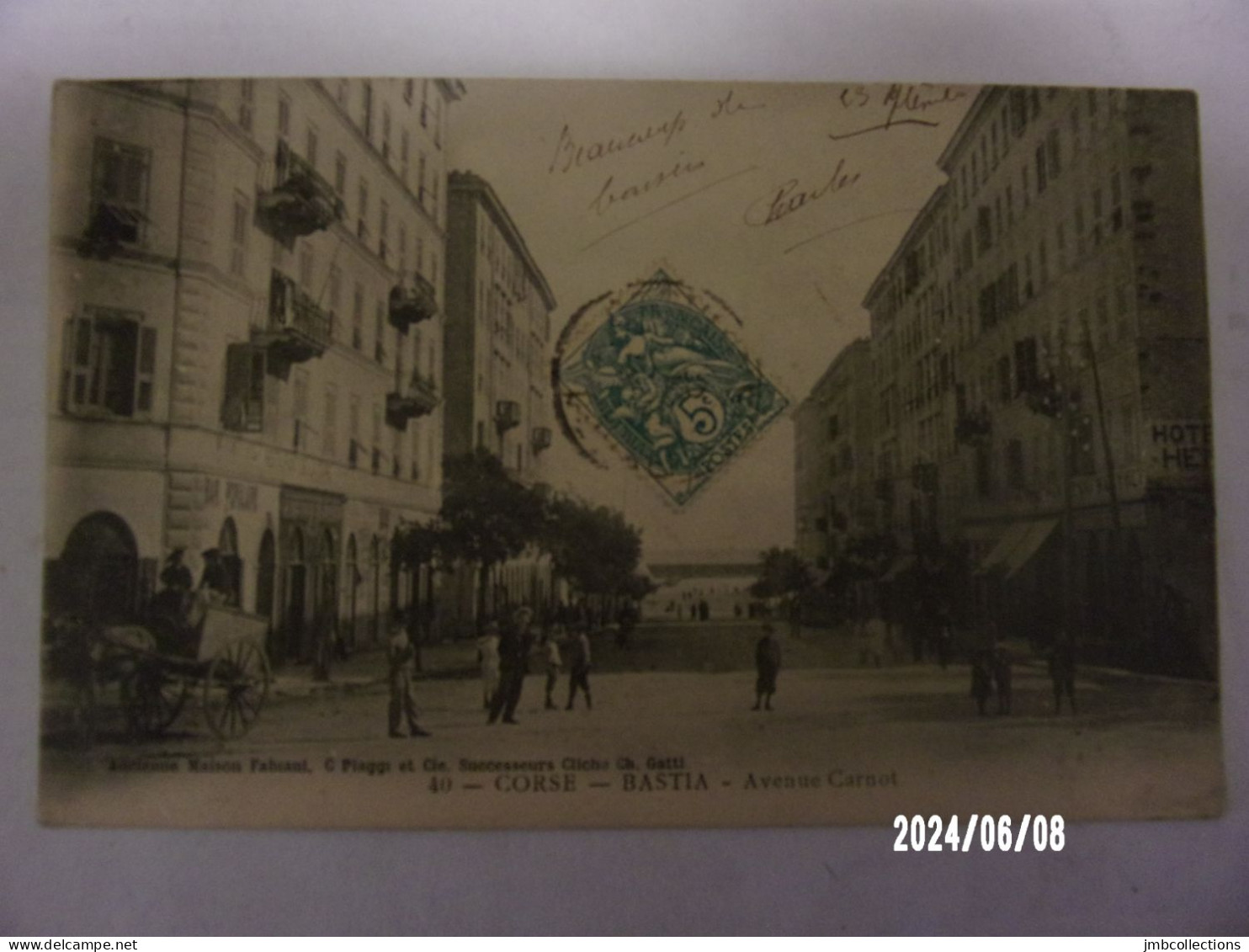 BASTIA (Haute Corse) AVENUE CARNOT ATTELAGE N°40 - Bastia