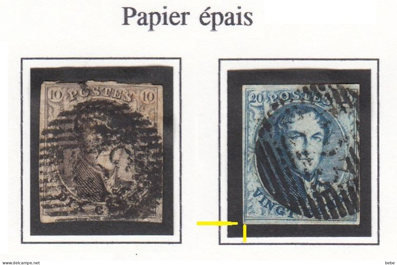 N° 6 / 7   PAPIER  ÉPAIS    4 MARGES - 1849-1865 Medaglioni (Varie)