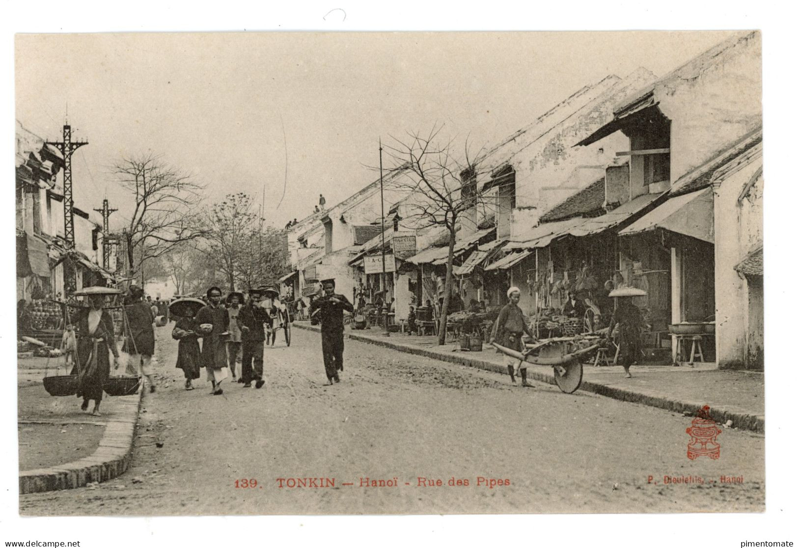 INDOCHINE FRANCAISE VIET NAM TONKIN HANOI RUE DES PIPES - Vietnam