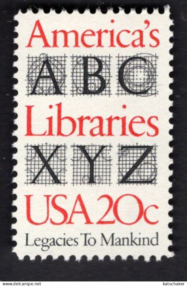 201586959 1982 SCOTT 2015 (XX) POSTFRIS MINT NEVER HINGED  - AMERICA'S LIBRARIES - Unused Stamps