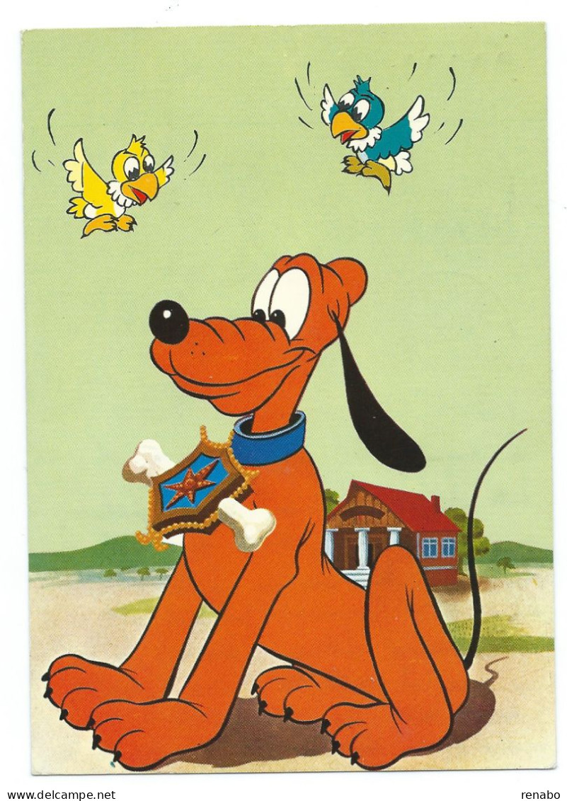 Pluto Con Il Suo Osso ; Walt Disney Productions . Circolata Nel 1971 . In Ottimo Stato. - Disneyworld