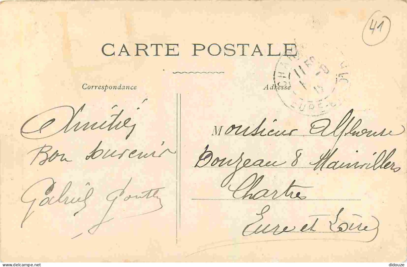 41 - Vendome - La Catastrophe Du 30 Novembre 1910 - Une Montagne Qui S'écroule Rue De La Grève - CPA - Oblitération Rond - Vendome