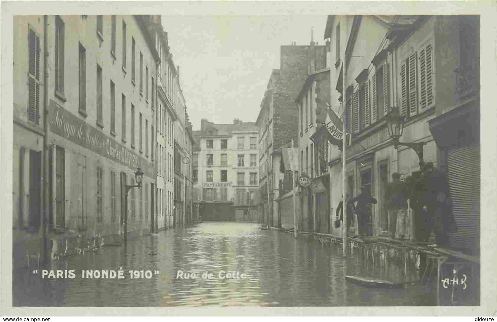 75 - Paris - Inondations De 1910 - Rue De Cotte - Animée - CPA - Voir Scans Recto-Verso - Inondations De 1910