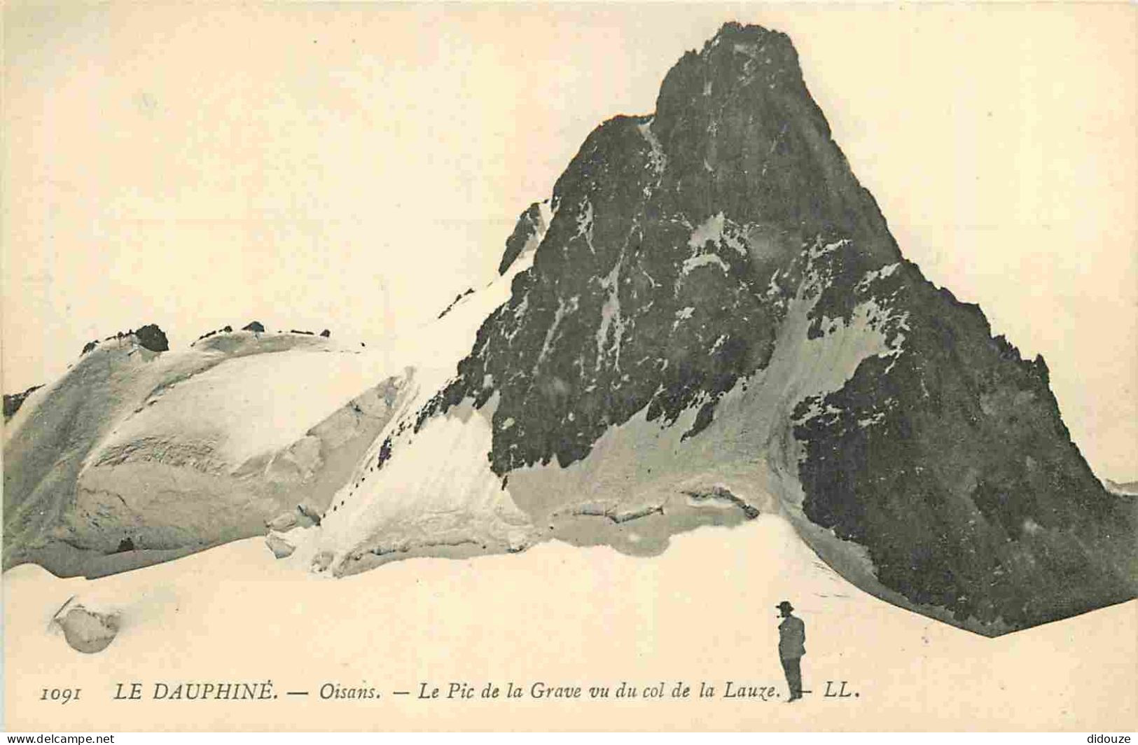 38 - Isère - Oisans - Le Pic De La Grave Vu Du Col De La Lauze - Animée - CPA - Voir Scans Recto-Verso - Altri & Non Classificati