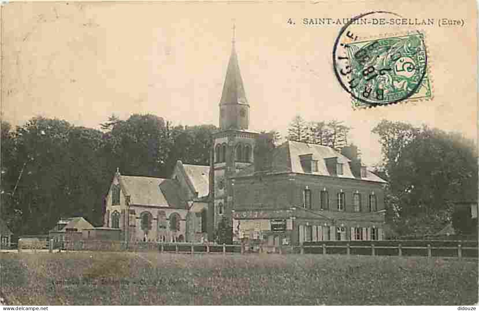 27 - Saint Aubin De Scellan - Oblitération Ronde De 1907 - CPA - Voir Scans Recto-Verso - Autres & Non Classés