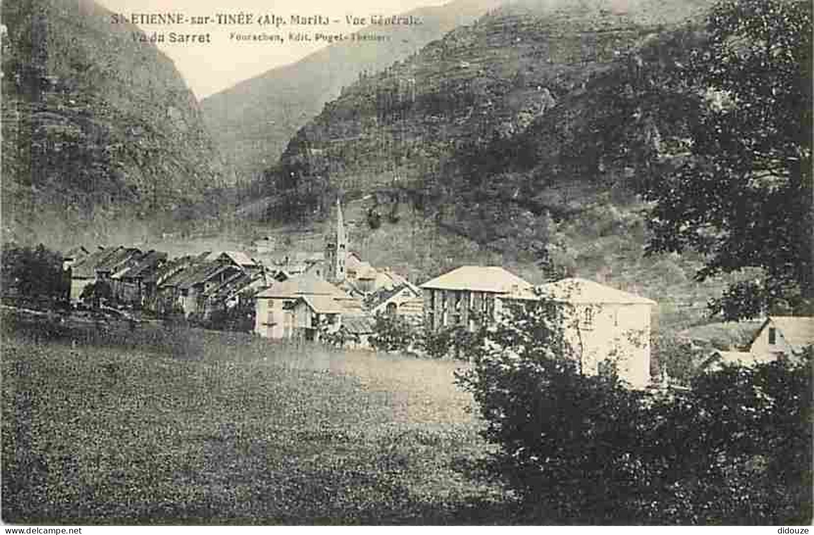 06 - St Etienne De Tinée - Vue Générale - Vu Du Sarret - CPA - Voir Scans Recto-Verso - Saint-Etienne-de-Tinée