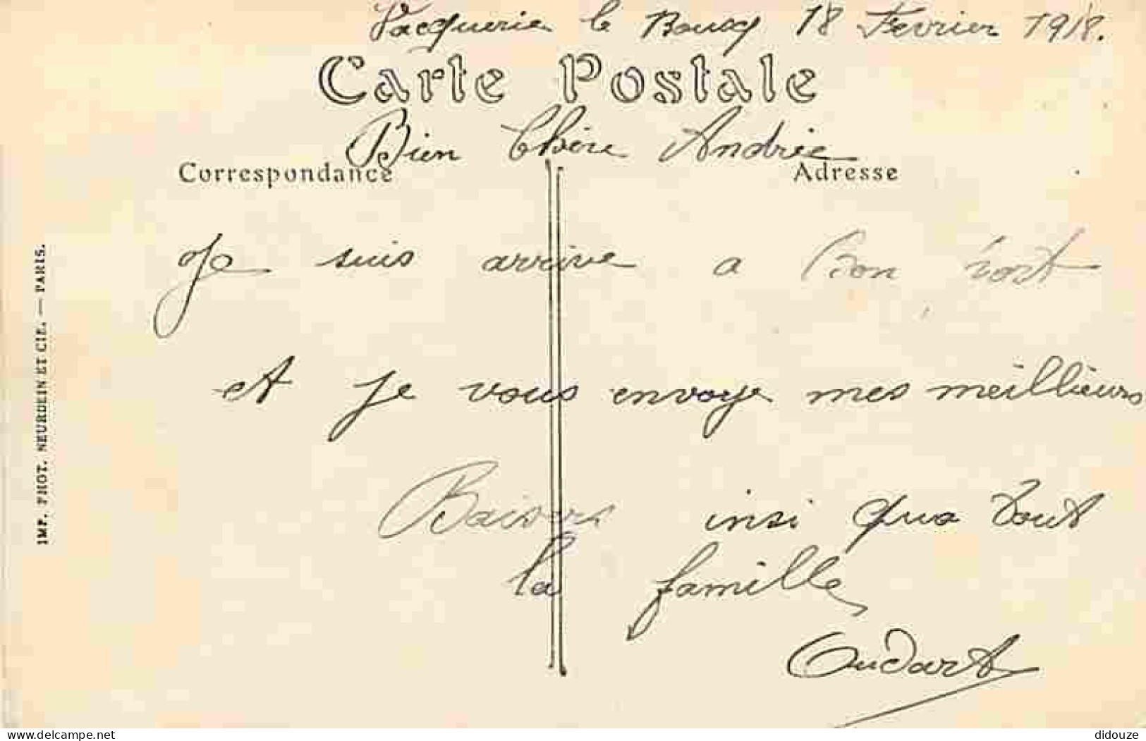 62 - Fortel - Rue De Villers - Ecrite En 1918 - CPA - Voir Scans Recto-Verso - Autres & Non Classés