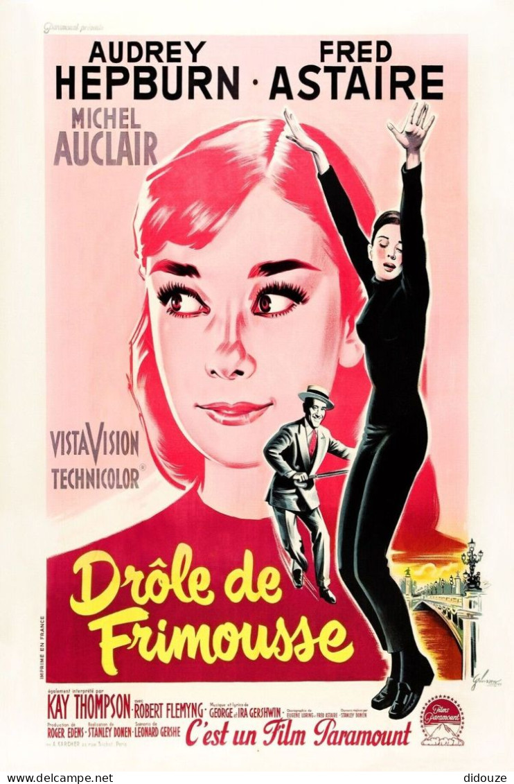 Cinema - Drole De Frimousse - Audrey Hepburn - Fred Astaire - Illustration Vintage - Affiche De Film - CPM - Carte Neuve - Posters On Cards