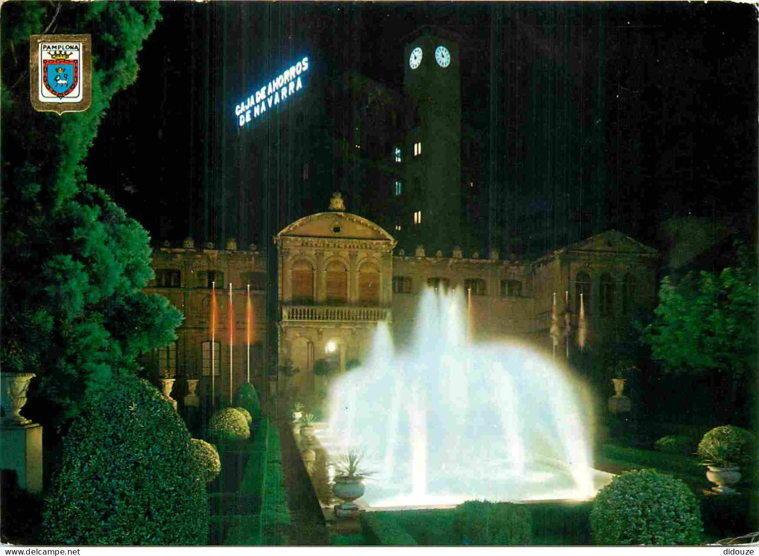 Espagne - Espana - Navarra - Pamplona - Fuentes Y Jardines De La Diputacion - Nocturna - Fontaines Et Jardins De La Dipu - Navarra (Pamplona)