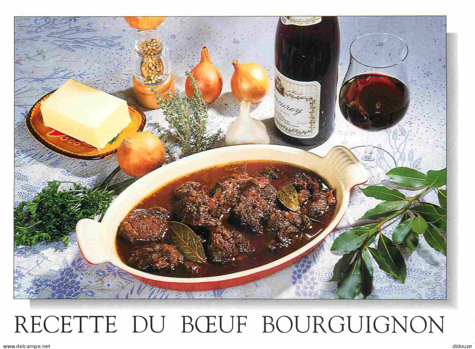Recettes De Cuisine - Bœuf Bourguignon - Gastronomie - CPM - Carte Neuve - Voir Scans Recto-Verso - Recipes (cooking)