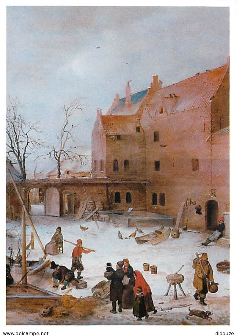 Art - Peinture - Hendrick Avercamp - A Scene On The Ice Near A Tovun (détail) - CPM - Etat Scotch Collé Au Dos - Voir Sc - Paintings