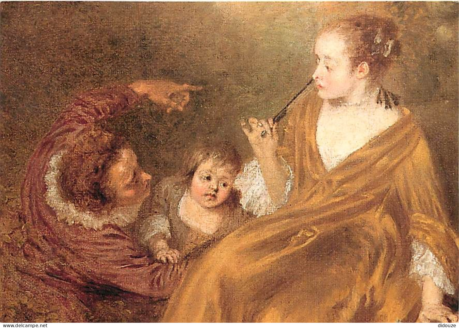 Art - Peinture - Antoine Watteau - La Famille - Détail - CPM - Carte Neuve - Voir Scans Recto-Verso - Malerei & Gemälde