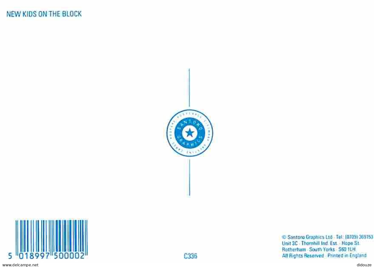 Musique - New Kids On The Block - CPM - Voir Scans Recto-Verso - Muziek En Musicus