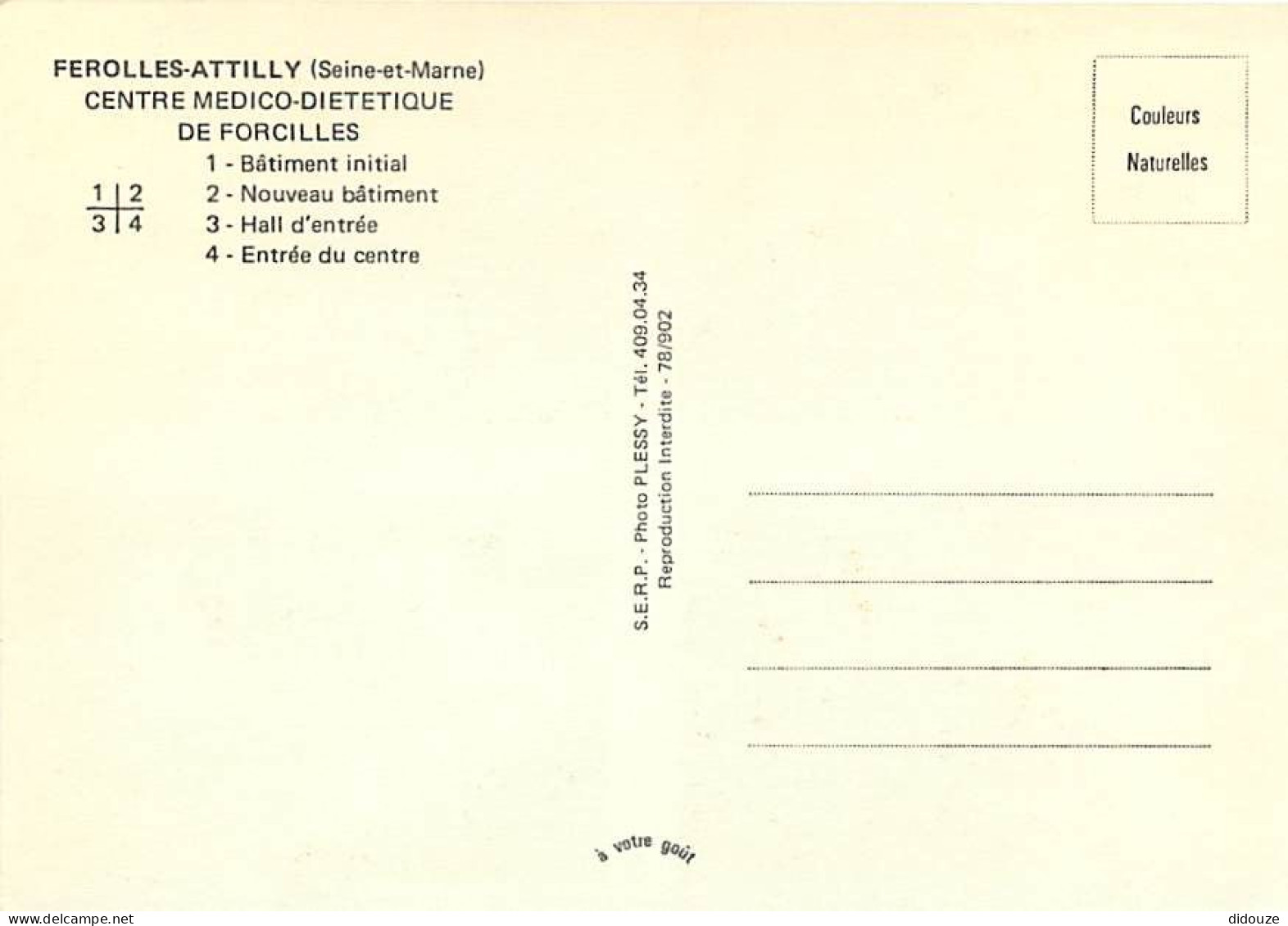 77 - Ferolles - Attilly - Centre Médico Diététique De Forcilles - Multivues - Automobiles - DS - Carte Neuve - CPM - Voi - Other & Unclassified