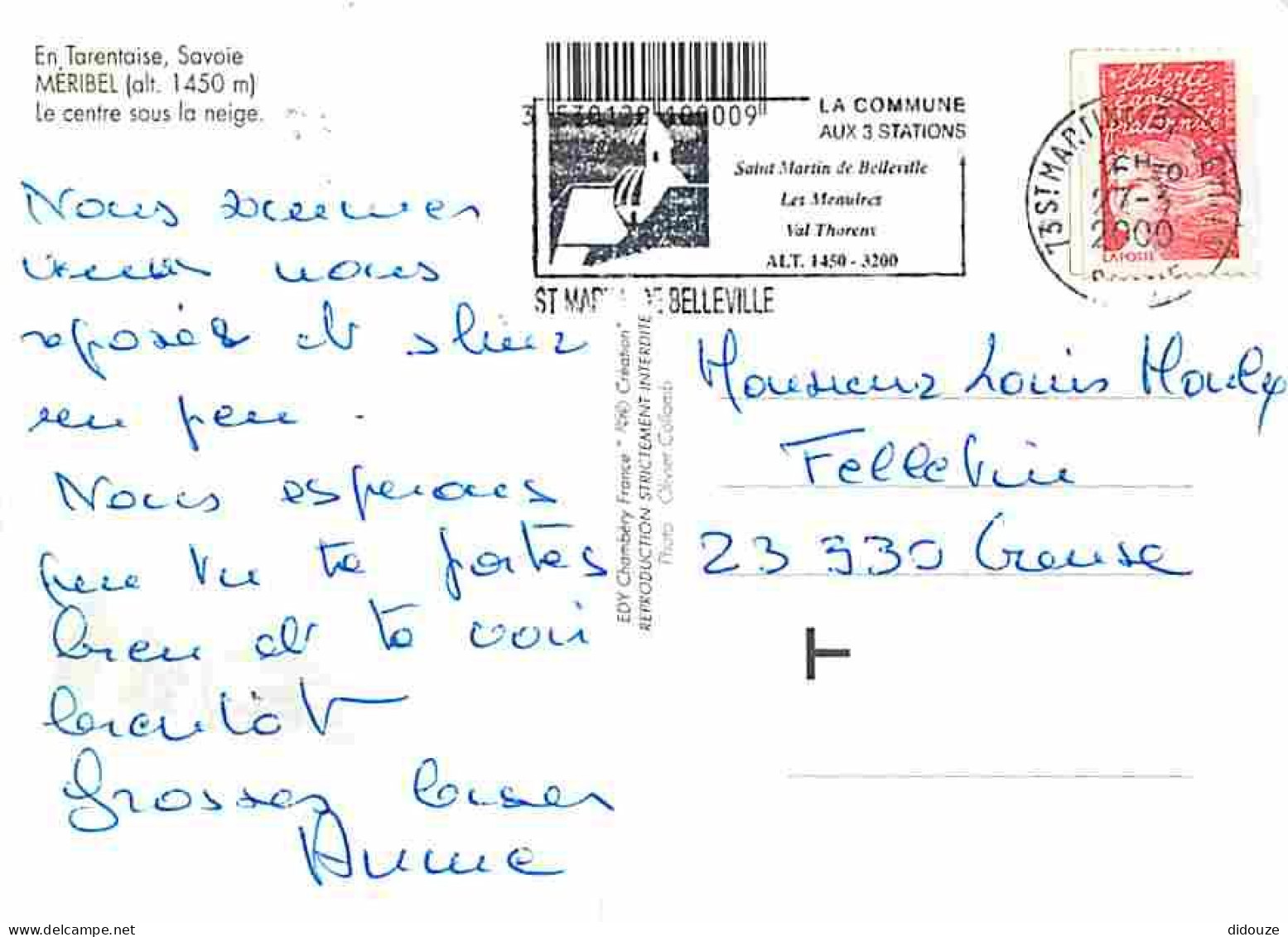 73 - Méribel - Le Centre Sous La Neige - CPM - Voir Scans Recto-Verso - Autres & Non Classés