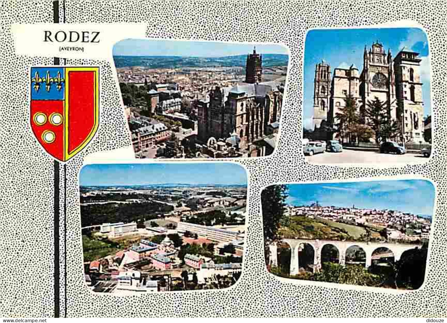 12 - Rodez - Multivues - Automobiles - Blasons - Flamme Postale - CPM - Voir Scans Recto-Verso - Rodez