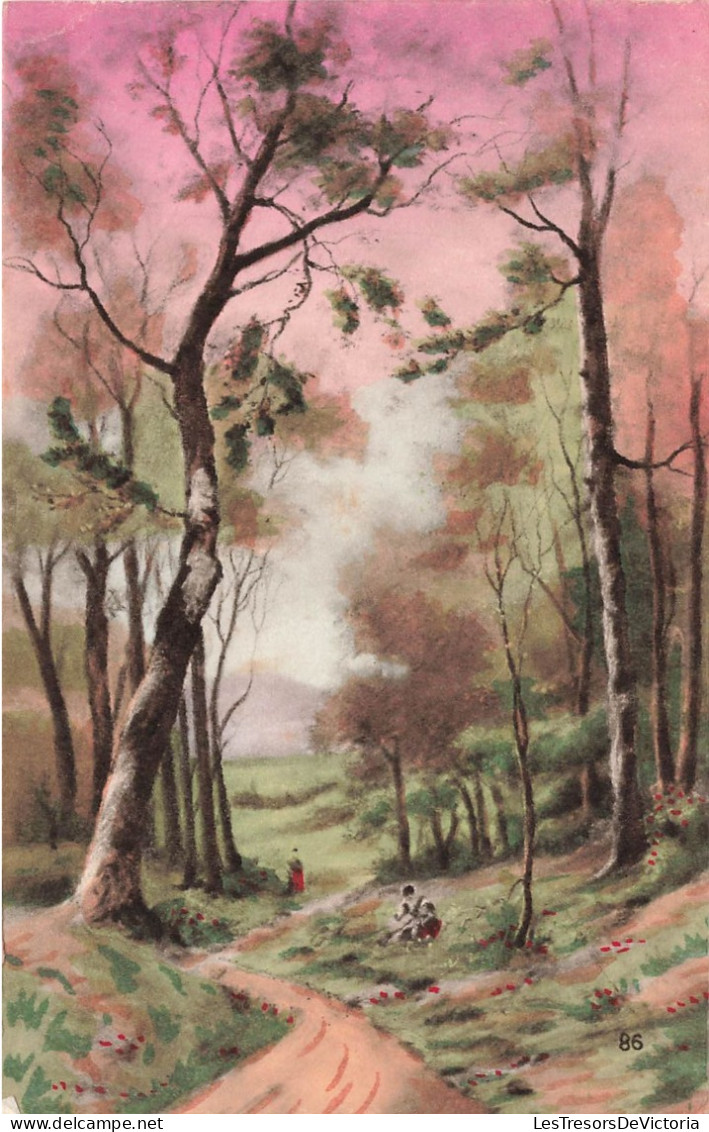 ARTS - Peintures Et Tableaux - Une Allée Dans La Forêt - Carte Postale Ancienne - Peintures & Tableaux