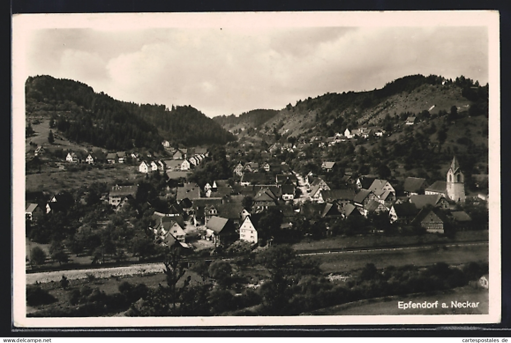 AK Epfendorf A. Neckar, Teilansicht Mit Kirche  - Sonstige & Ohne Zuordnung