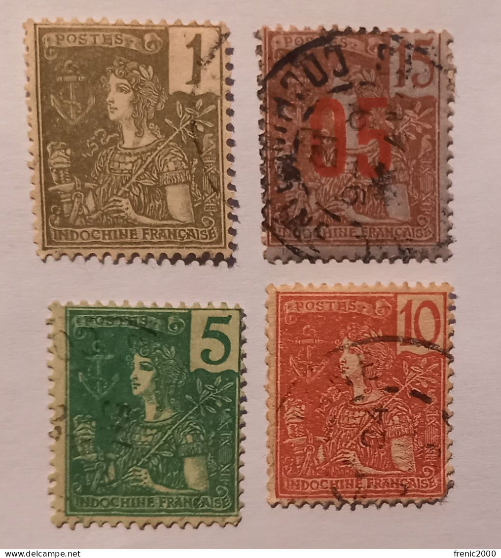 TC 084 - Indochine Française 24, 27, 28, 60 Oblitérés - Used Stamps