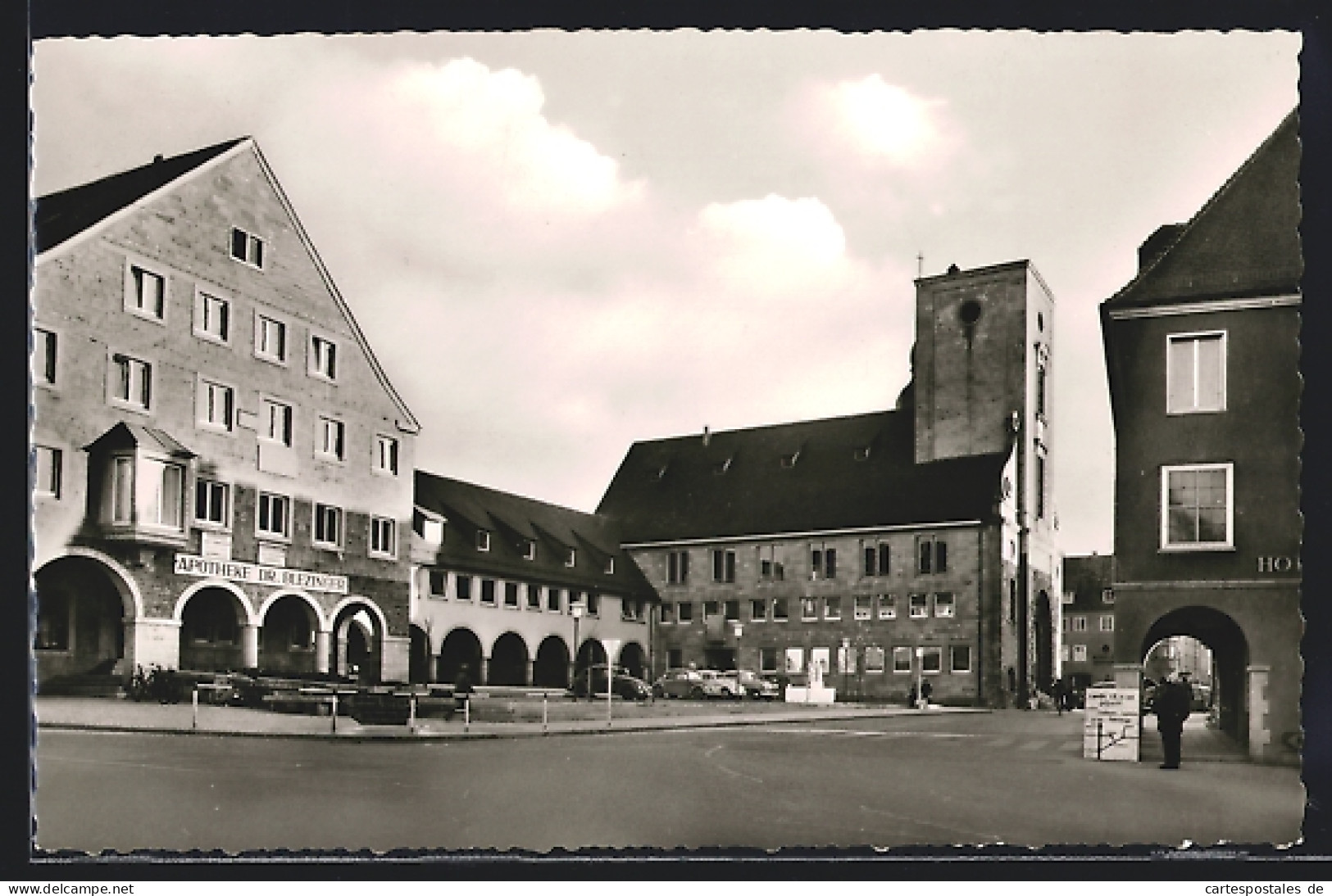 AK Crailsheim, Rathaus Mit Apotheke Dr. Blezinger  - Crailsheim