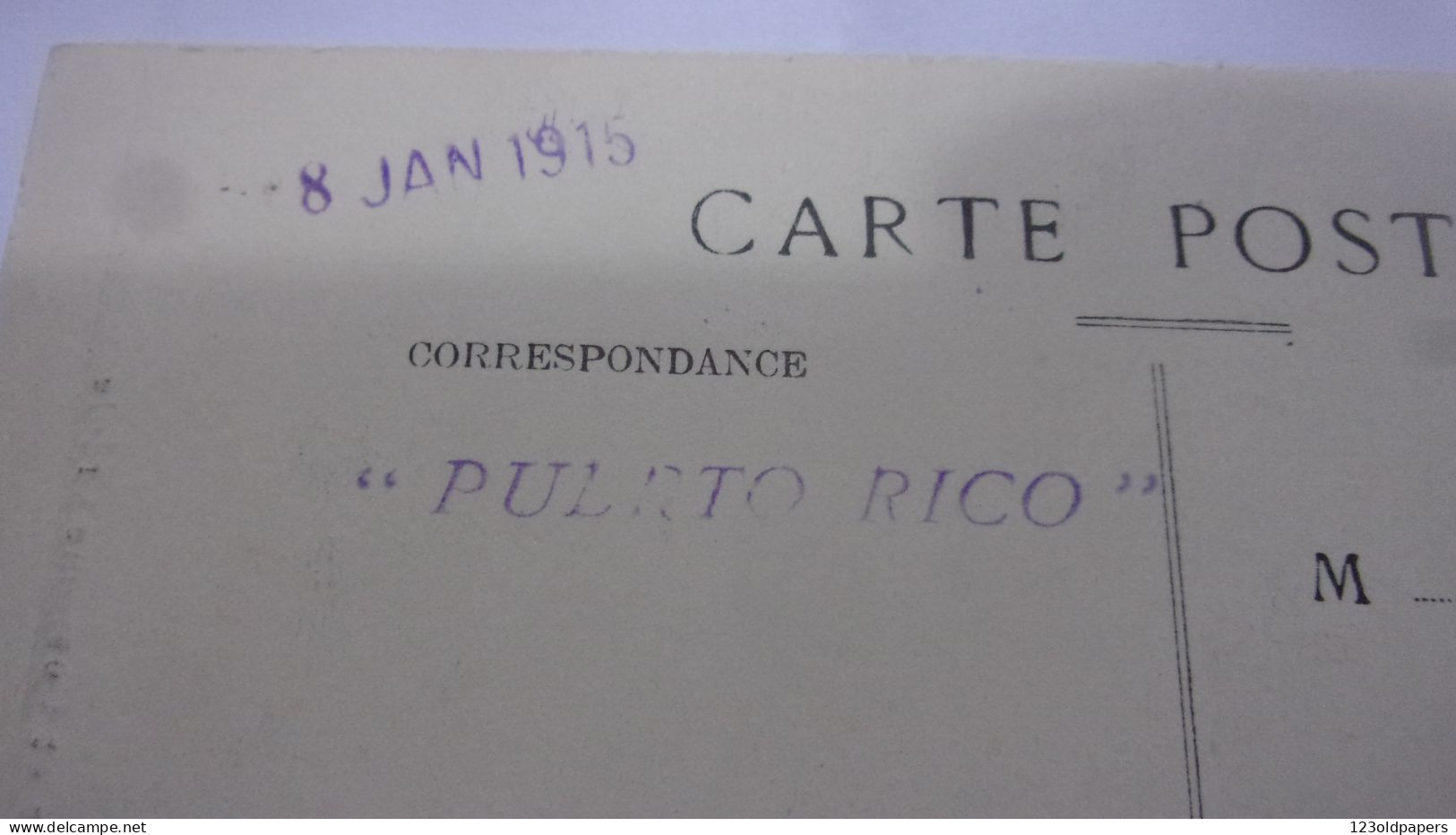 MARTINIQUE 1915 TYPE COSTUME CREOLE EDIT LEBOULLANGER TIMBREE ET CACHET PUERTO RICO PAQUEBOT TRANSATLANTIQUE - Andere & Zonder Classificatie