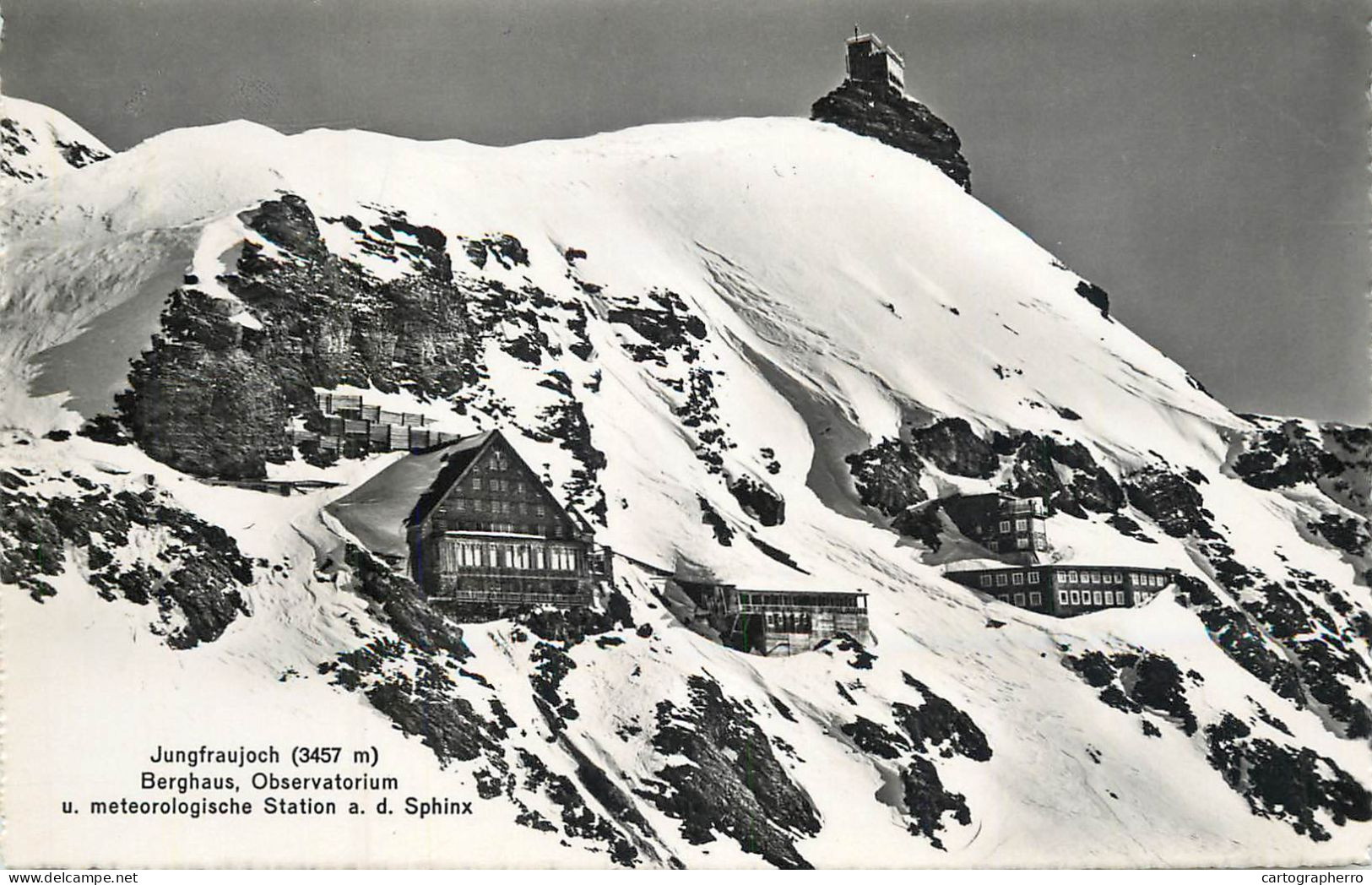 Postcard Switzerland Jungfraujoch Berghaus Observatorium Sphinx - Altri & Non Classificati