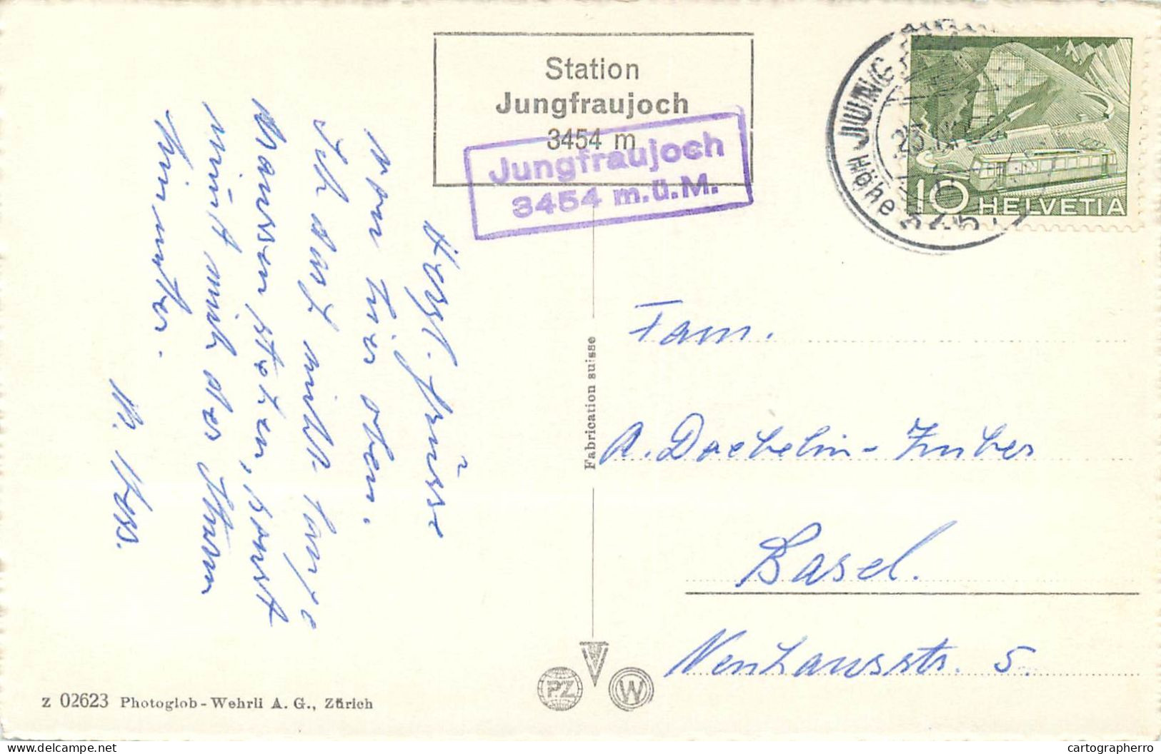 Postcard Switzerland Jungfraujoch Berghaus Observatorium Sphinx - Other & Unclassified