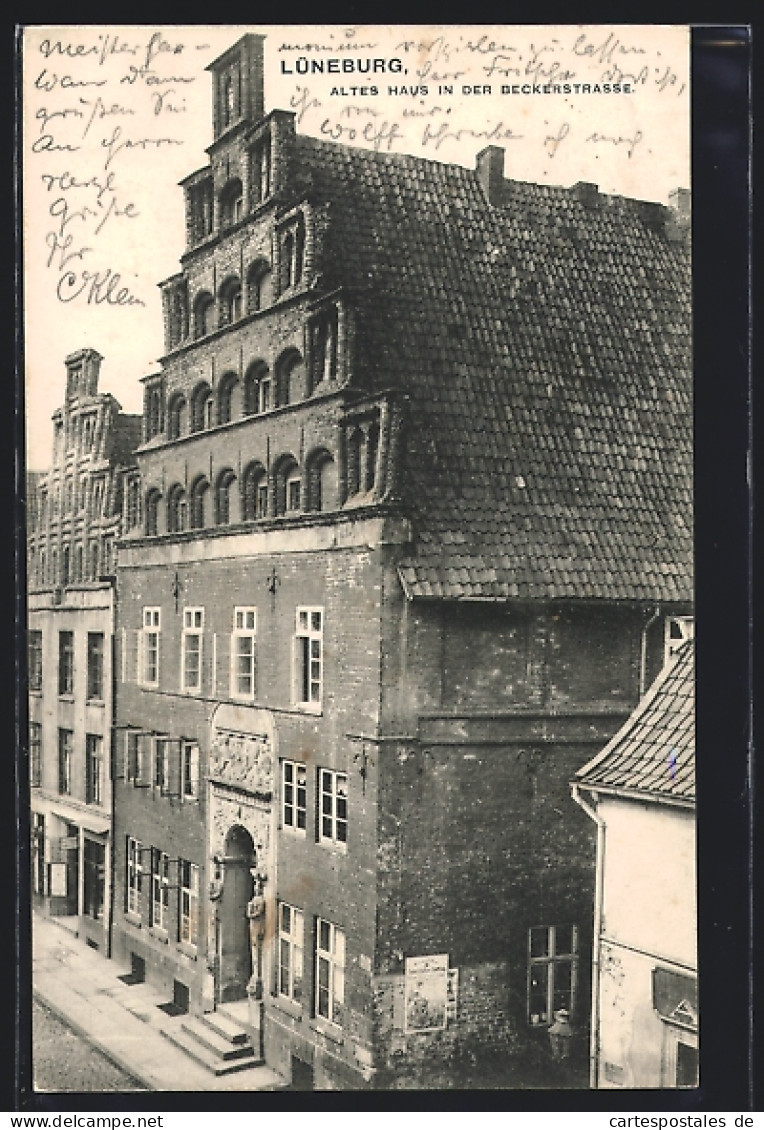 AK Lüneburg, Altes Haus In Der Beckerstrasse  - Lüneburg