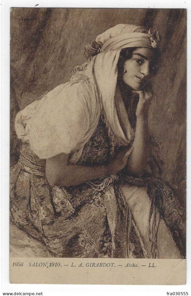 AÏCHA - Salon 1910 - L.A. Girardot - Peintures & Tableaux