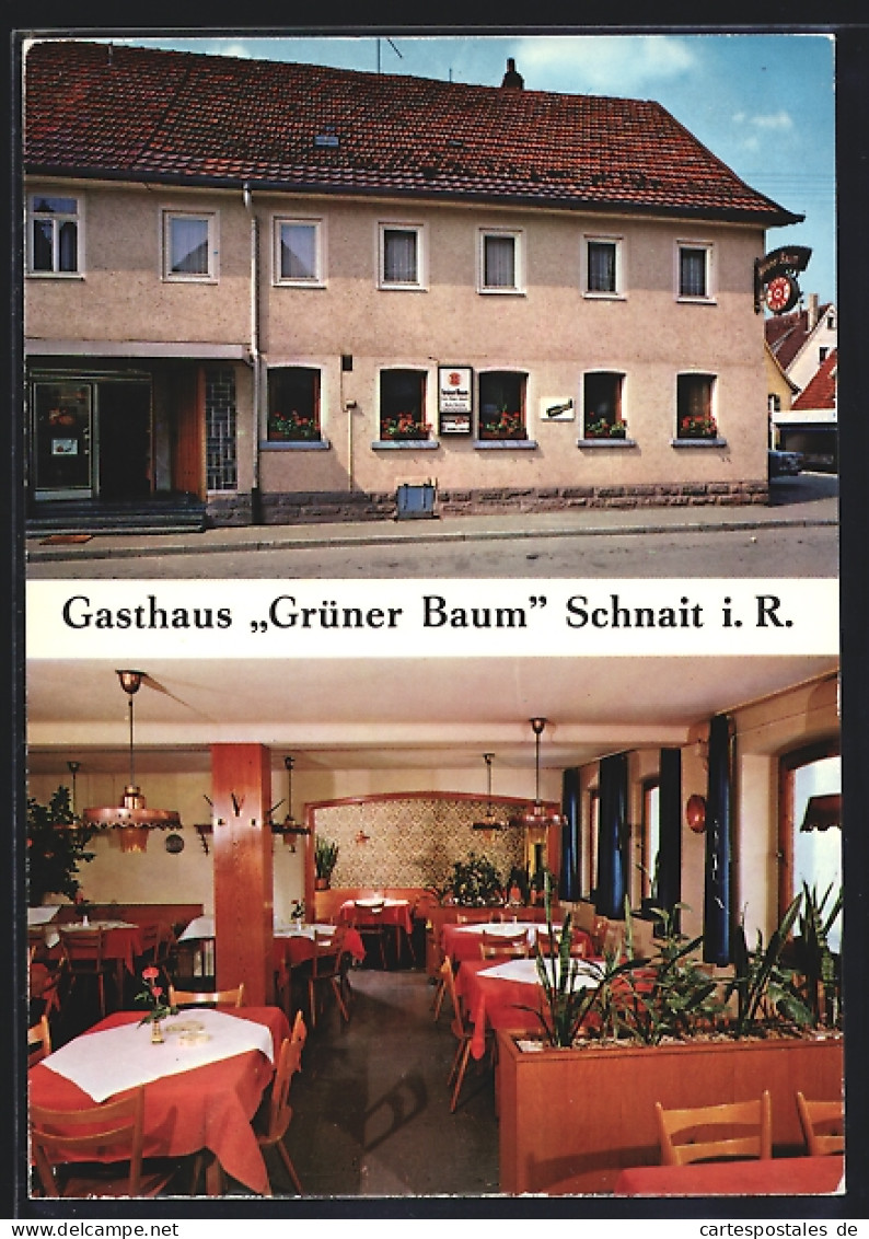 AK Schnait I. R., Gasthaus Grüner Baum, Innenansicht  - Andere & Zonder Classificatie