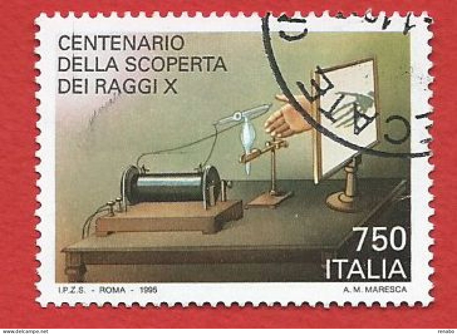 Italia 1995; Scoperta Dei Raggi X, Centenario. Usato - 1991-00: Oblitérés
