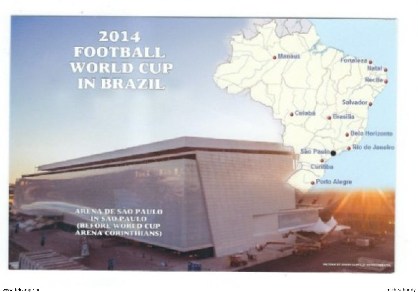 BRAZIL STADIUM  POSTCARD ARENA  DE SOA PAULO  PUBL IN UK - Stadiums