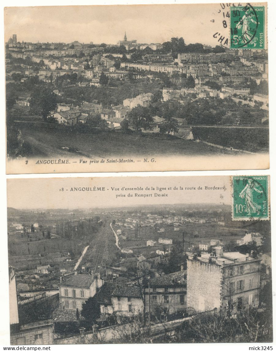 Lot De 2 Cartes D'Angoulème - Angouleme