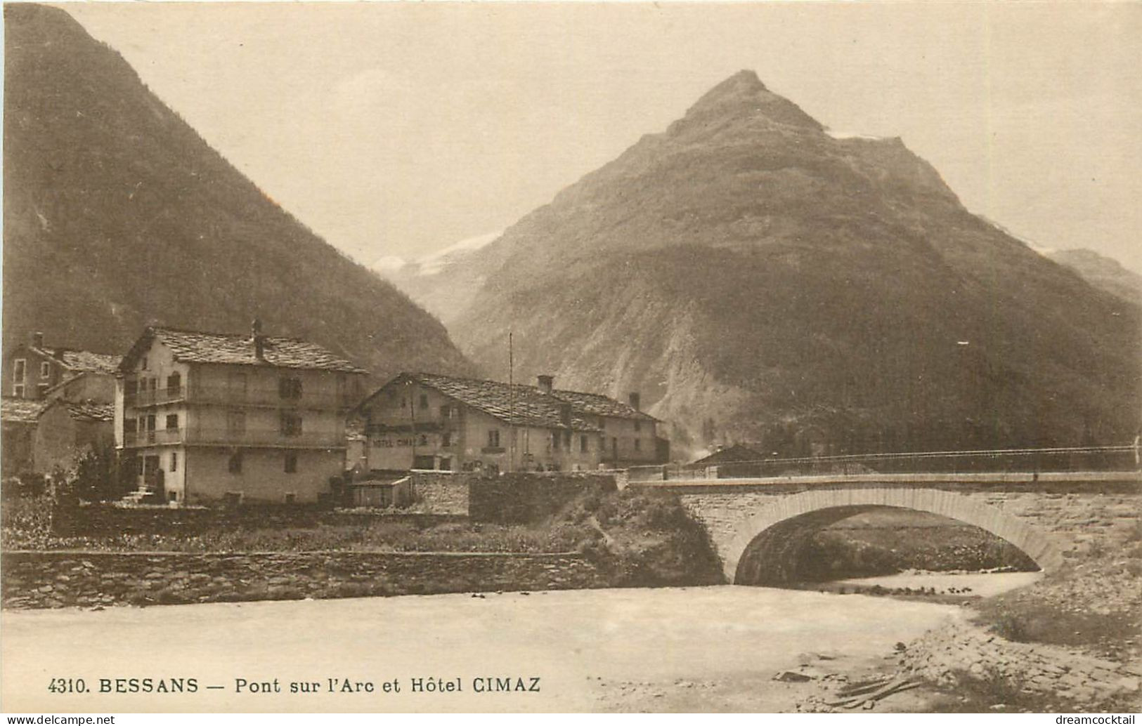 Top Promo 3 Cpa 73 BESSANS. Pont Sur L'Arc, Hôtel Cimaz, Glacier Et Pointe Du Charbonnel - Autres & Non Classés