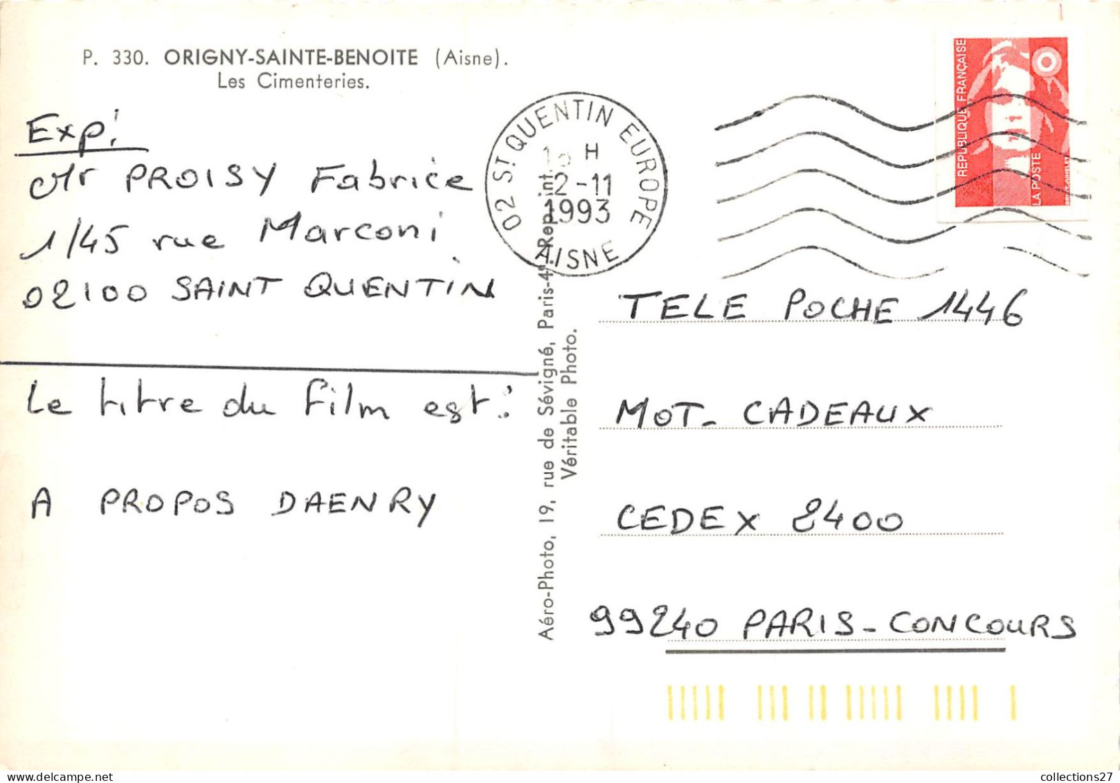 02-ORIGNY-SAINTE-BENOITE- LA CIMENTERIE - Other & Unclassified