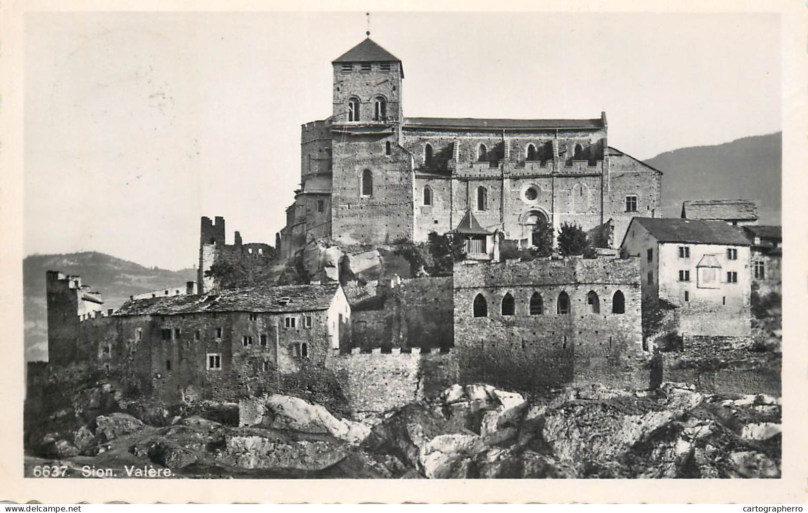 Postcard Switzerland Sion Valere Monastery - Other & Unclassified