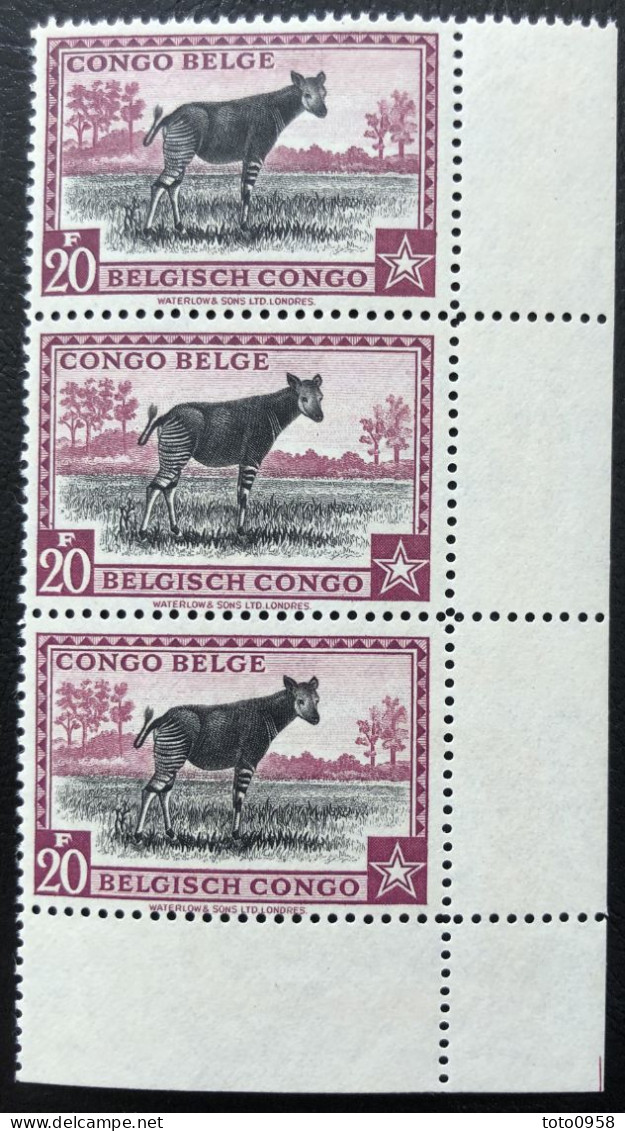 Congo Belge 1942 Definitive Okapi 20Fr - (en Français) MNH** - Other & Unclassified