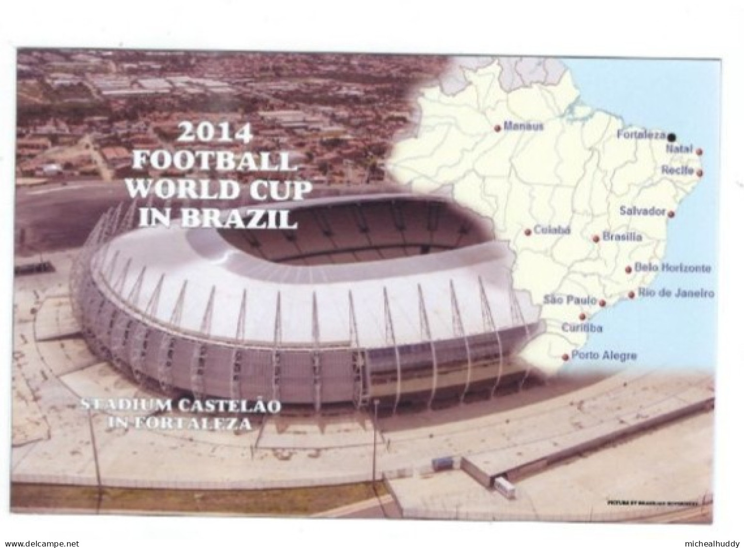 BRAZIL STADIUM  POSTCARD STADIUM CASTELAO IN FORTALEZA  PUBL IN UK - Stadions